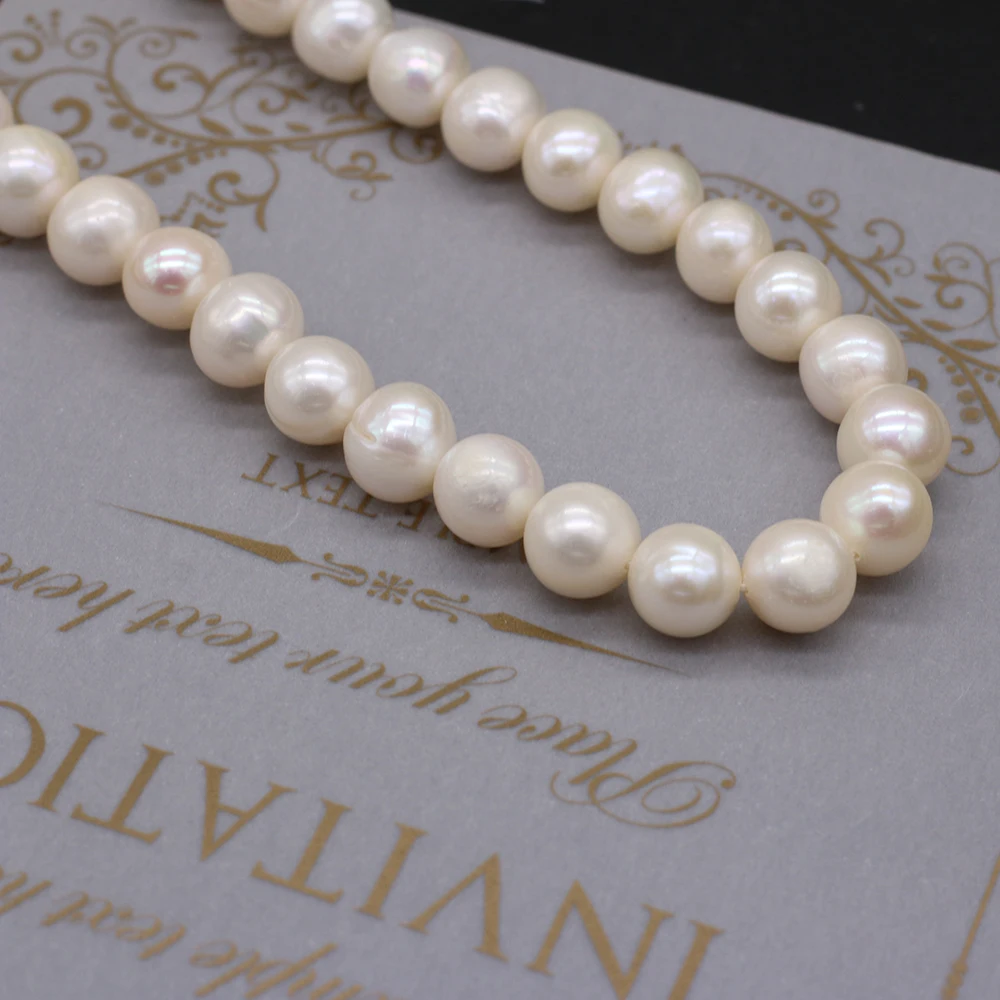 Natural Freshwater Real Pearl Beads White Round Loose Spacer Pearls For Jewelry Making DIY Charm Bracelet Necklace Accessories