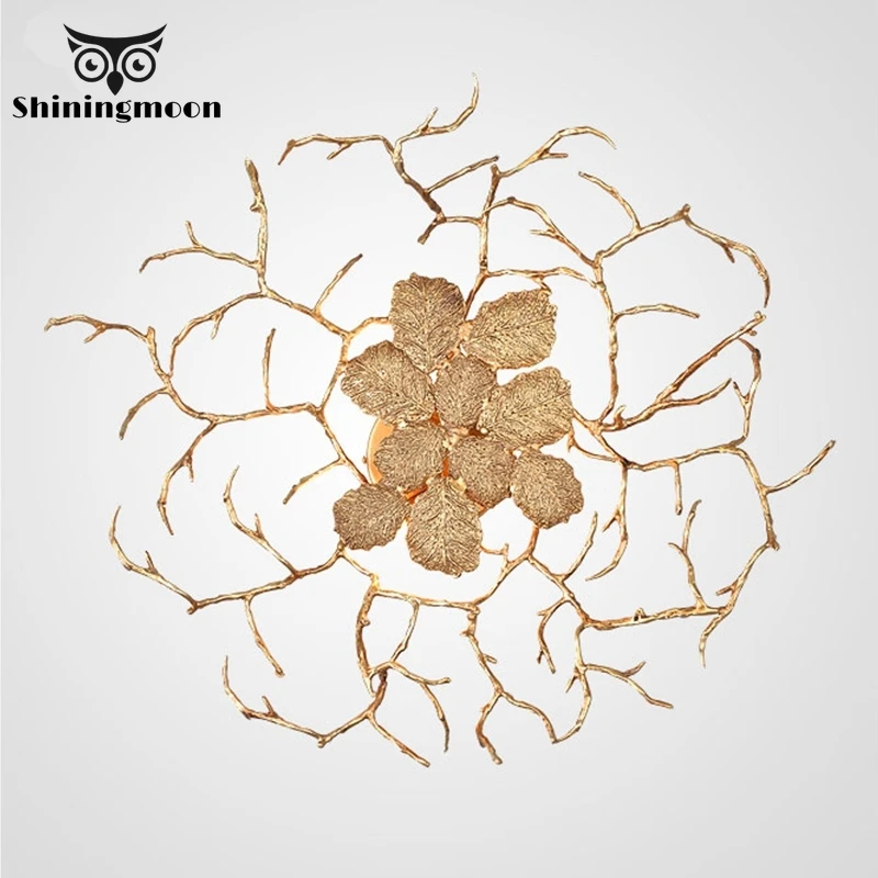 

Copper Wall Lamp Brass Tree Branch Wall Light Modern Gold Luxury Wall Sconce Lamp Lighting for Living Dining Room Vanity Light