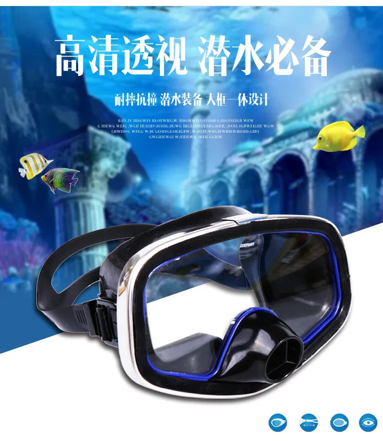 MANNER Diviing Mirror Qpm2049 Adult Mirror Snorkeling Tempered Glass Mirror Diviing Equipment