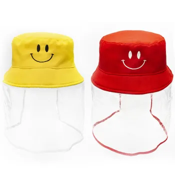 

Baby hat anti-diffusion droplet hat anti-fog full face children hat 2 faces available anti-dust mask hat cute smiley pattern hat