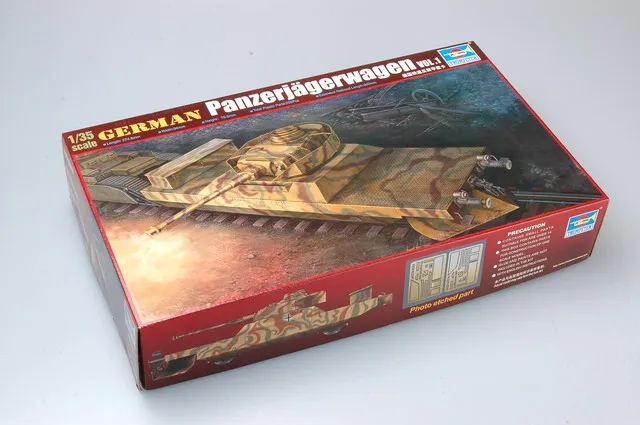 

Trumpeter 00368 1/35 Scale German Panzerjagerwagen Vol1 Military Train Gun Display Toy Plastic Assembly Building Model Kit