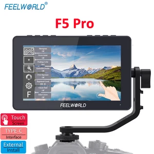FEELWORLD F5 Pro 4K Monitor 5.5 Inch DSLR Camera Field Dslr Monitor Touch Screen IPS FHD 1920x1080 HDMI Video TYPE C