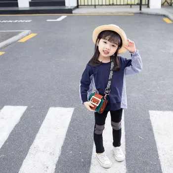 

2pcs Toddler Baby Kids Girls Outfits Patchwork T Shirt Tops+Pants Trousers Set Long Sleeves Autumn Clothes Outfits Sets 1-5T