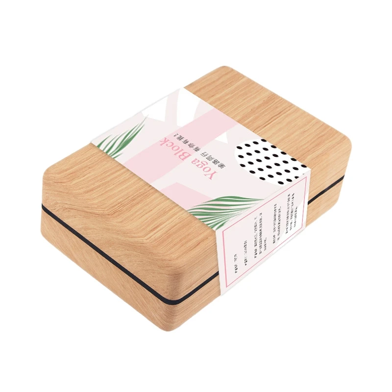 

High Density Cork Brick Yoga Brick Home Fitness Brick Rainbow Block Auxiliary Support Wood Color