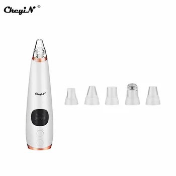 

6 in 1 Microdermabrasion Blackhead Remover Vacuum Suction Diamond Acne Pimple Removal Tool Face Pore Cleaner LCD Display 50