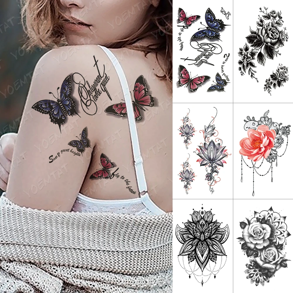 Tatouage Papillon Fleur De Lotus