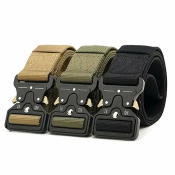 

Army Green/Khaki/Black Color Tactical Belt Nylon Belt Men Military Combat Belts Military Waistband Tactical Gear