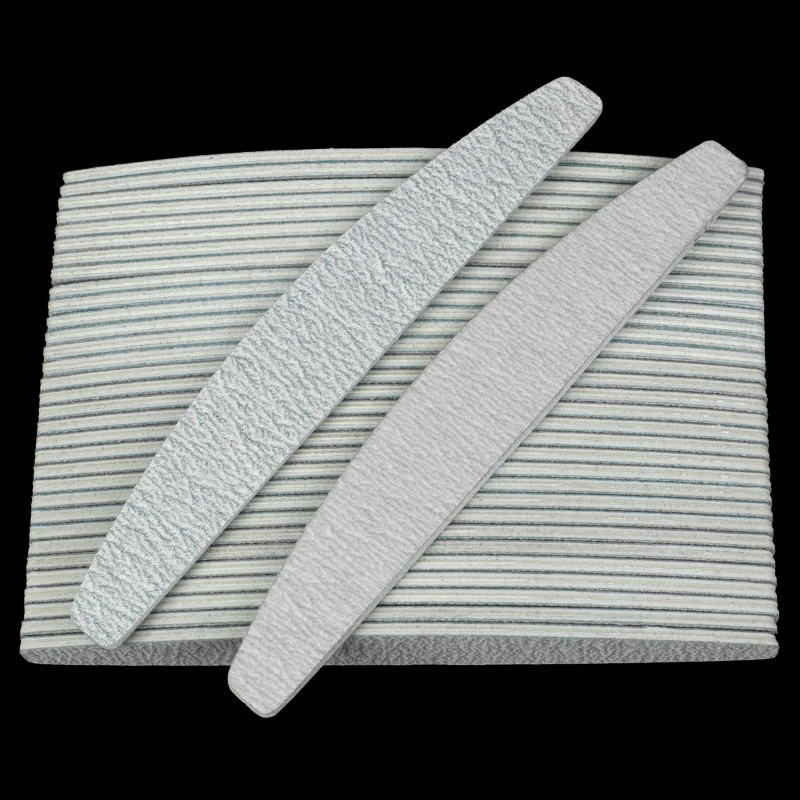 

50pcs/lot Grey Boat Nail File 100/180 Sandpaper emery Board Nail Buffer Blocks Lime a ongle Cuticle Remover Manicure Tools Set