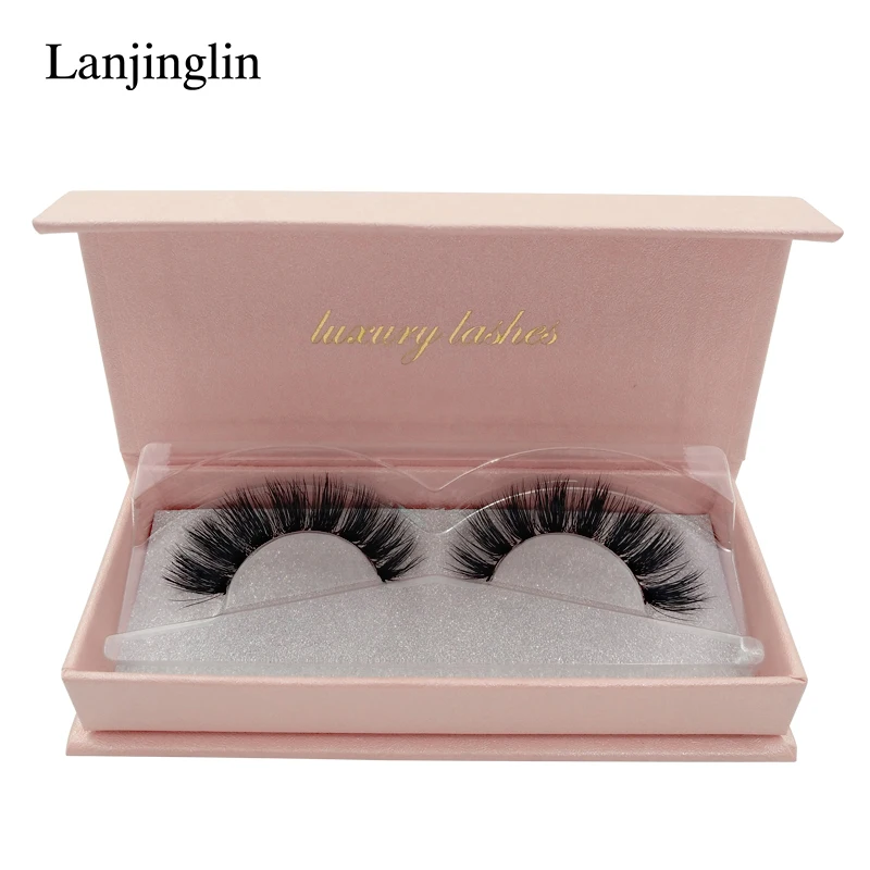 LANJINGLIN 1 пара натуральные длинные накладные ресницы 3d норковые ресницы 1 шт. клей для макияжа ручной работы Искусственные ресницы#65G4