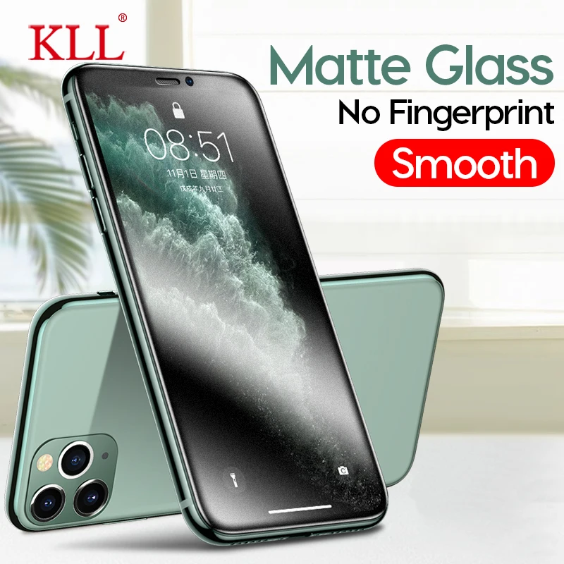 

Full Cover Matte Tempered Glass for iPhone 11 Pro Max X XS MAX XR Frosted Screen Protector for iPhone 8 7 6S Plus No Fingerprint