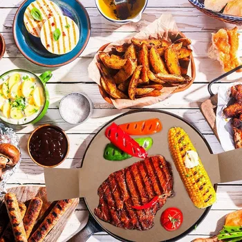 

100Pcs Precut Circle Cake Pan Liners Round Non-Stick Parchment Paper with Lift Tabs for Baking Brown 6 inch