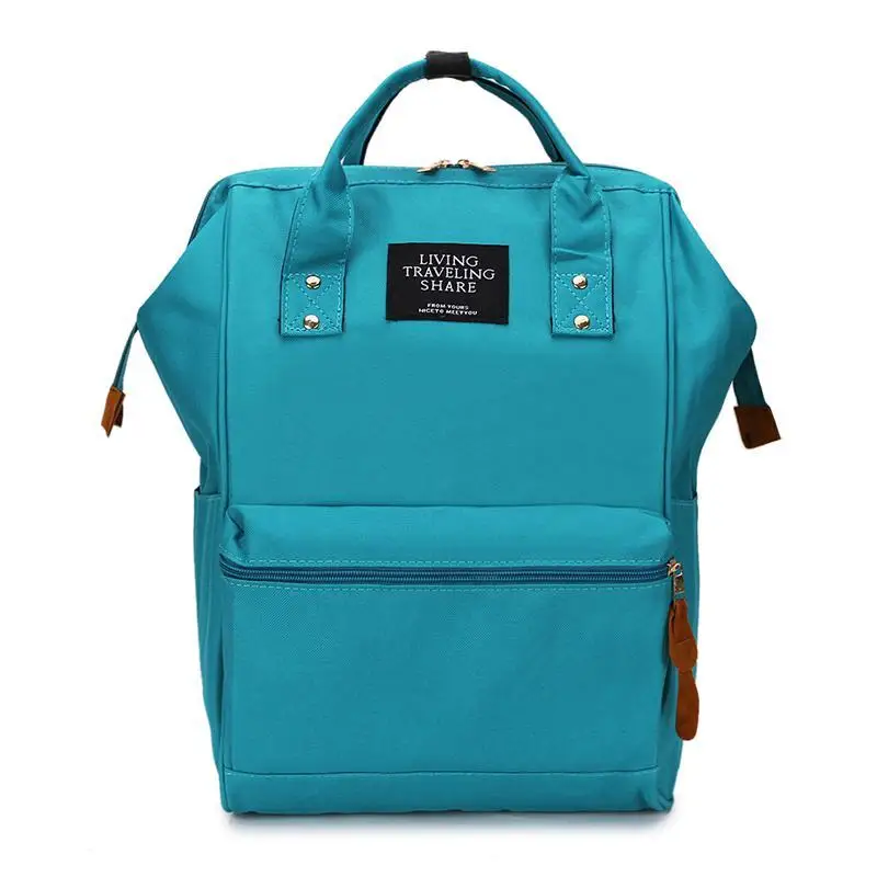 Модный рюкзак для женщин, ранец высокой емкости, однотонная Подростковая женская сумка, Mochila, на плечо,, школьные сумки для девочек-подростков - Цвет: green