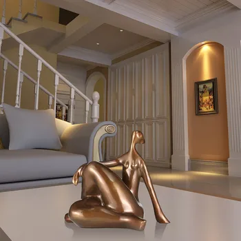 

Plump Woman- Yoga Hunker Fiberglass Sculpture Art Home Decoration Accessories Artwork Original Design Yoga Figurines