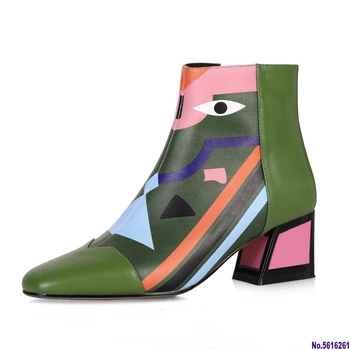 

Fashion Brand Women Ankle Snow Boots Warm High Heels Ladies Shoes Woman Party Wedding Pumps Basic Genuine Leather Boots