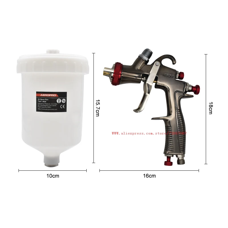 RONGPENG R500 Stainless Steel Water Spray Guns,600cc, By Aeropro air  tools-Air Tools, Pneumatic Tools, Spray Gun Manufacturer