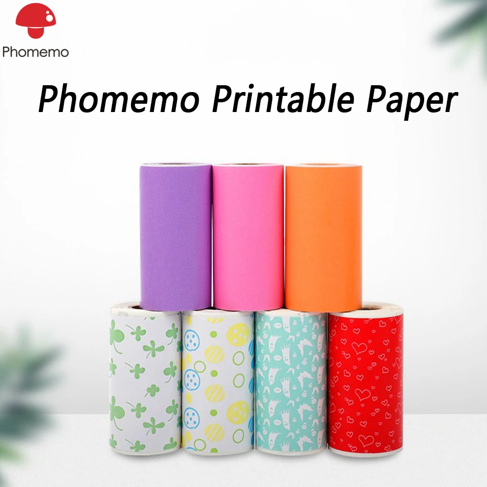 

Phomemo Printable Sticker Paper Photo Self Adhesive Transparent Thermal Printer Paper for Phomemo M02/M02S/M02Pro Pocket Printer