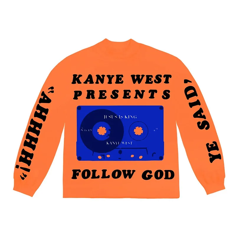 

Kanye West CPFM for Jesus is king T shirt Men Women High-Quality Top Tees Hip Hop Casual Jesus is king 3D Foam Printing T-shirt