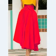 Элегантные женские юбки с галстуком-бабочкой, модные юбки с высокой талией для женщин, весенние Юбки-миди, Женский комплект пуловер+ кожаная юбка, юбки