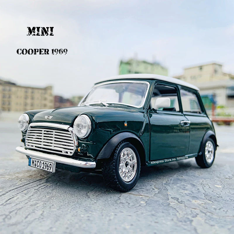 Bburago 1:24 1969 BMW Mini Cooper моделирование брелок для автомобильных ключей модель ремесел