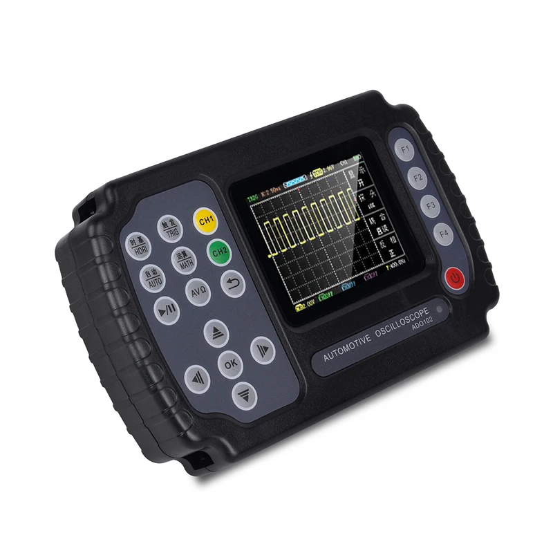 10MHz Multimeter Automotive Oscilloscope 2 Channels 100MSa/s Portable Digital Oscilloscope Mini Oscilloscope USB Data Storage