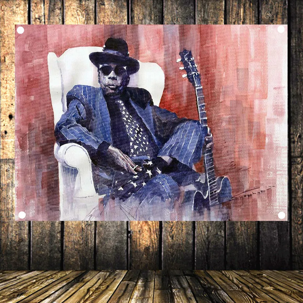 Retro Valance Rock and Roll Flag Band Lead Singer Portrait Poster Banner Oil Painting Tapestry Bedroom Music Studio Decor C1 | Дом и сад