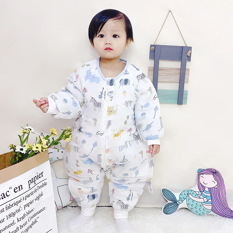 New Autumn Winter Baby Romper Newborn Long Sleeve Boy Girls Clothes Bamboo Cotton Infant Jumpsuit 2019 Cartoon Warm Costume | Детская