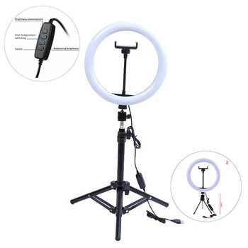 

10" LED Ring Light Photographic Selfie Ring Light for Mobile Live Makeup Video Studio Statief Ring Licht
