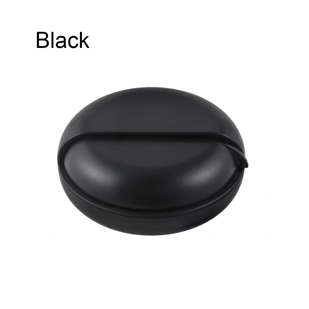 1 шт. круглая форма ABS жесткий пластиковый ящик для передачи данных органайзер для проволочных кабелей вращающийся карман для хранения для переноски ювелирных изделий защитная коробка - Цвет: black