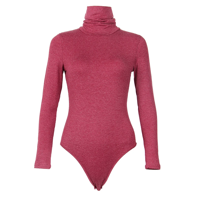 

Skinny Sexy Bodysuit Womens Romper Buttons Long Sleeve Bodycon Turtleneck Bodysuits Club Body Mujer Femme Outfits Overalls 2019