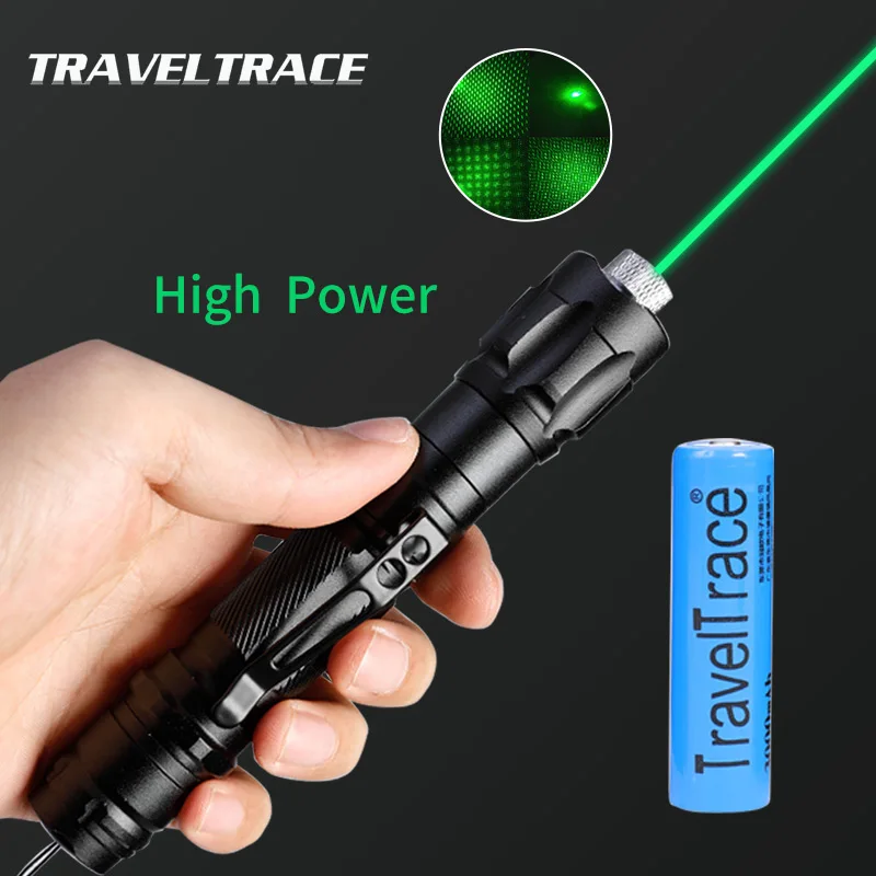 Powerful Green Laser Pointer 303 USB Rechargeable Laserpointer Burning Light Visible Beam Military High Power Pen Cat Toys | Спорт и