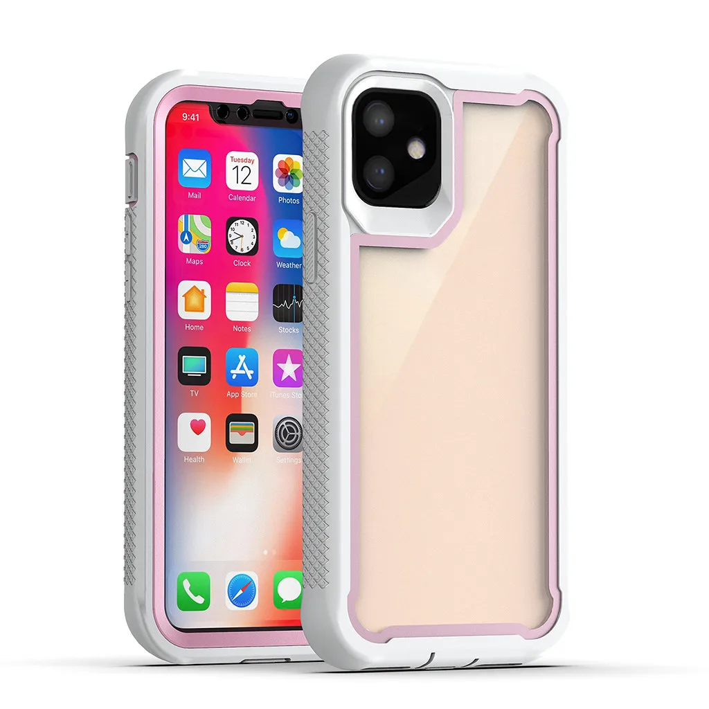 Для iPhone 11 6,1/для iPhone 11 Pro 5,8 чехол Гибридный сверхмощный ударопрочный Прозрачный чехол для задней панели S10