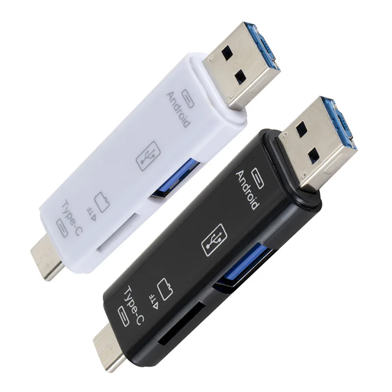 TYPE-C TF USB2.0 5-в-1 OTG поддержка устройства: зарядное устройство для мобильных телефонов, Mac_book(USB тип C), ноутбук, компьютер-1 шт