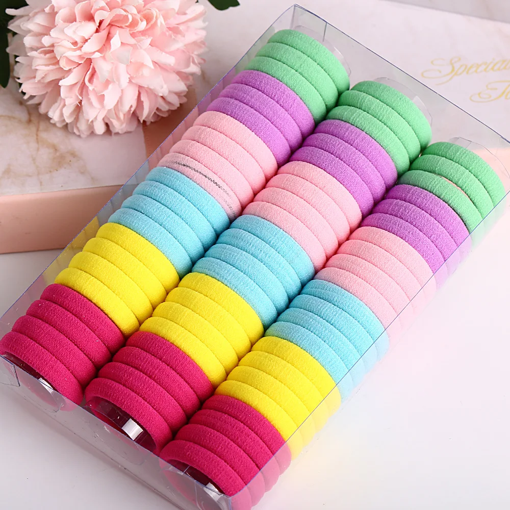 

66 Pcs/pack Girl Elastic Hair Bands Multi-color Rubber Band Hair Accessories for Women Kids Baby Headband Decorations Hair Tie