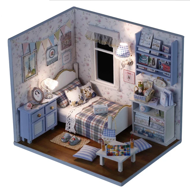 Кукольный дом Миниатюрный креативный DIY кукольный домик 3d модель декоративная мебель деревянные кукольные домики сборные наборы игрушки для отправки ребенка