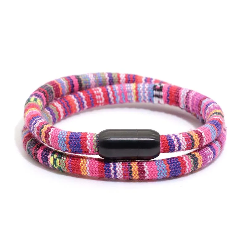 Neue In Boho Seil Armband Männer 100% Unfading Edelstahl Braslet Glück Gewinde Braclet Geschenk Für Ihn Outdoor Survival Brazalete – Detail 10