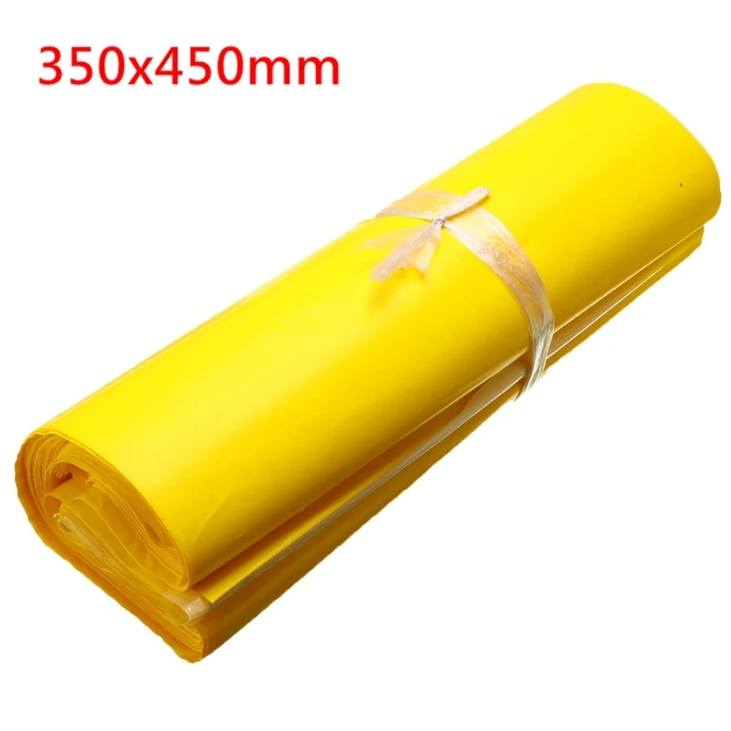 100 шт./лот цветные пластиковые конверты разных размеров самоклеющиеся курьерские пакеты для хранения почтовые конверты - Цвет: 350x450mm yellow