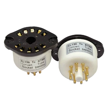 

1PC EL156 TO KT88 10Pin to 8Pin Vacuum Tube Convert Socket Adapter