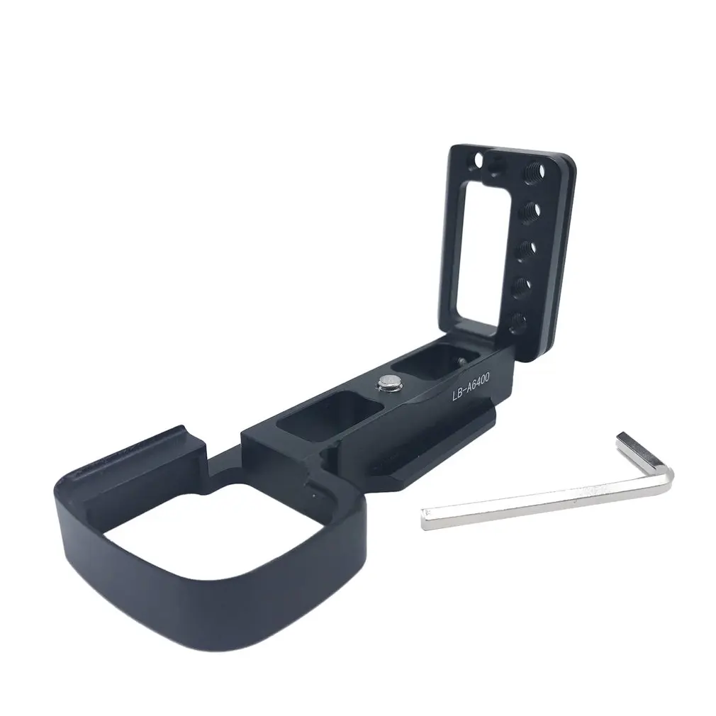 for Sony LB-A6400 Алюминиевый сплав прочный быстросъемный QR l-образный кронштейн для камеры Вертикальная ручка для камеры Olympus EM10 III s - Цвет: for Sony LB-A6400