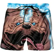Забавные шорты с 3d принтом Шарпей, унисекс, пляжные повседневные шорты, модные летние новые стильные пляжные шорты с животным принтом, шорты в стиле хип-хоп