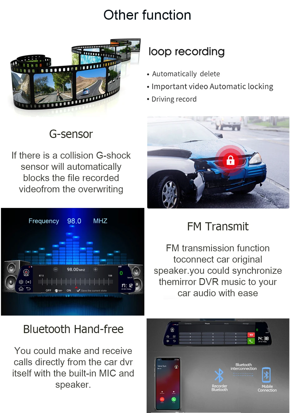 10 Inch Mirror 4G Dash Cam Car DVR Android 8.1 Dash Camera GPS Navigation Car Camera Auto Recorder ADAS Support 1080P Rear Camer gps navigation for car