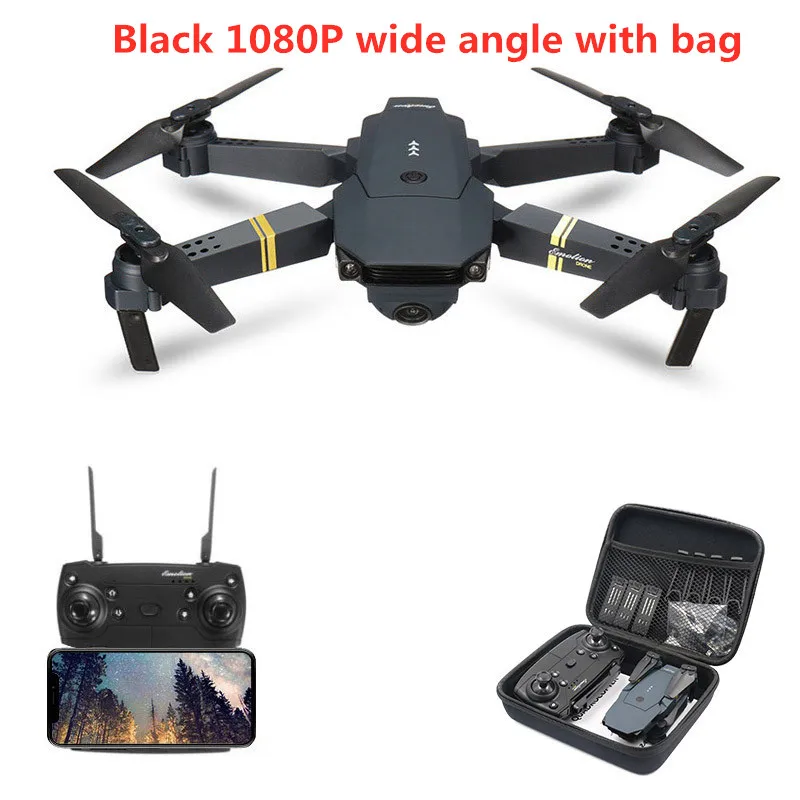 Wide Angle 1080P E58 Квадрокоптер с широким углом обзора HD 1080P камера режим удержания высоты складной рычаг RC Квадрокоптер Дрон wifi FPV приложение управление вертолет - Цвет: Wide Angle 1080P