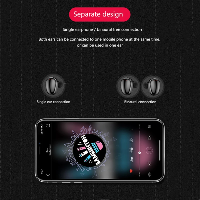 TWS Bluetooth наушники беспроводные наушники Blutooth V5 наушники гарнитура спортивные наушники для геймера телефон с микрофоном