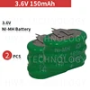 2 PCS/lot Original New KX 3.6V 150mAh Ni-MH Rechargeable Button Cell Battery Pack Ni MH Batteries With Pins Free Shipping ► Photo 1/5