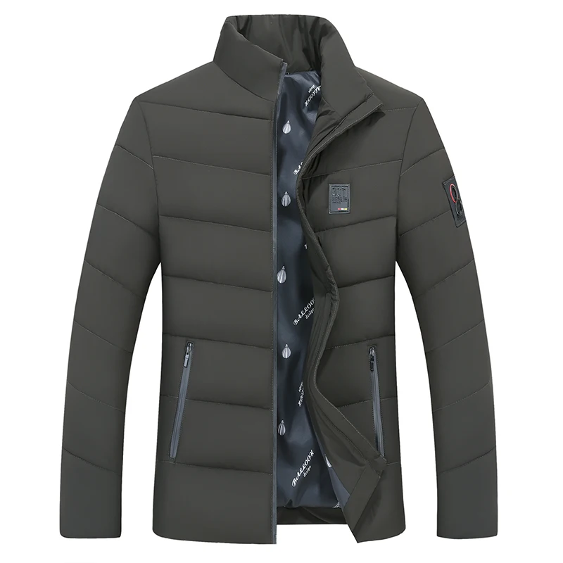 Мужская зимняя куртка, толстая, большой размер 8XL, стоячий воротник, хлопковое пальто, повседневная верхняя одежда, осенняя зимняя мужская куртка