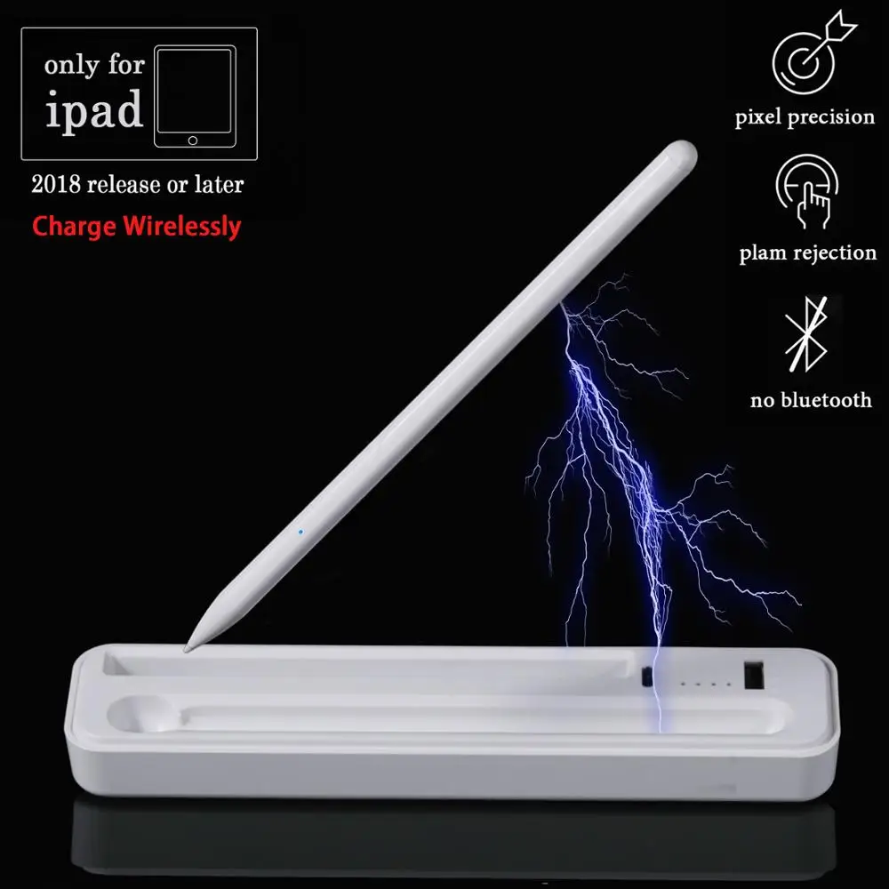 Стилус цифровой карандаш с беспроводной зарядкой для Apple iPad 10 2 Pro 11 12 9 6th Air 3rd Mini 5th