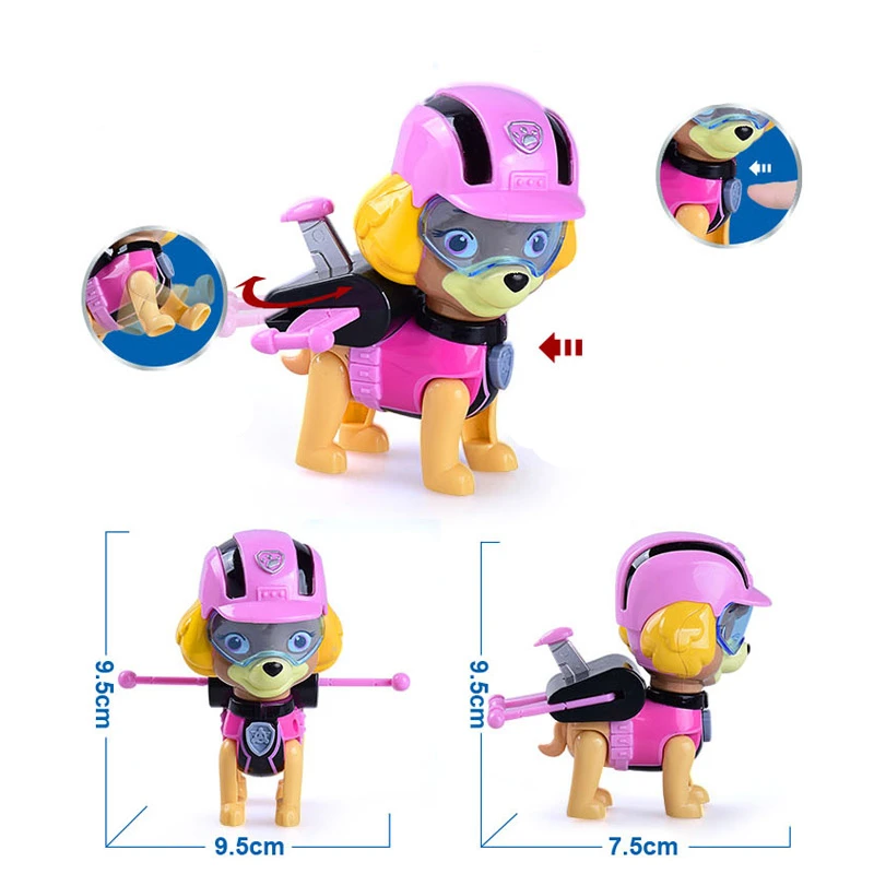 Paw Patrol игрушки для щенка набор Райдер «Щенячий патруль» Marshall Rubble Chase Rocky Skye ПВХ Фигурки игрушки для детей Подарки 2A12