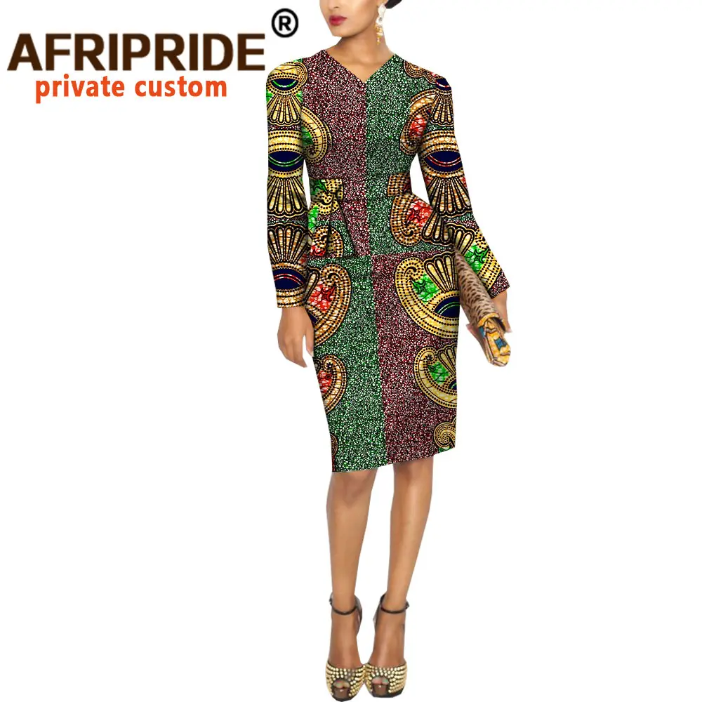 Весна 2020 Африканское повседневное женское платье AFRIPRIDE длинный рукав длина до