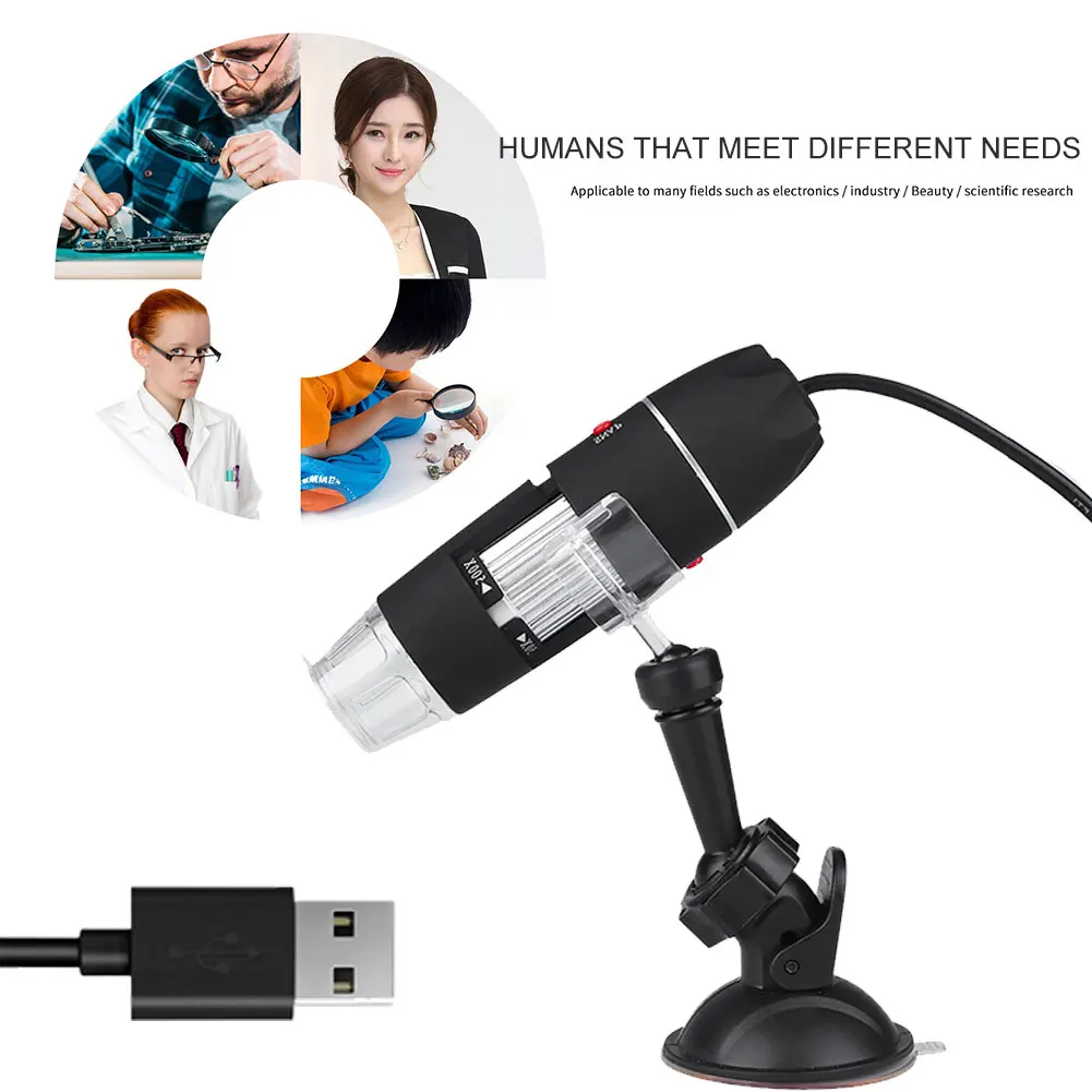 USB эндоскоп цифровой микроскоп 2MP Лупа 50-500X камера 50-500X