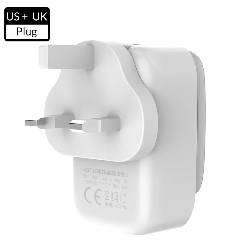 UK TOPK 17W 3-Порты и разъёмы для мобильных телефонов через USB Зарядное устройство адаптер Светодиодный светильник автоматической идентификации Портативный дорожное настенное зарядное Зарядное устройство для Xiaomi Mi Note 10 pro samsung s10 - Тип штекера: UK