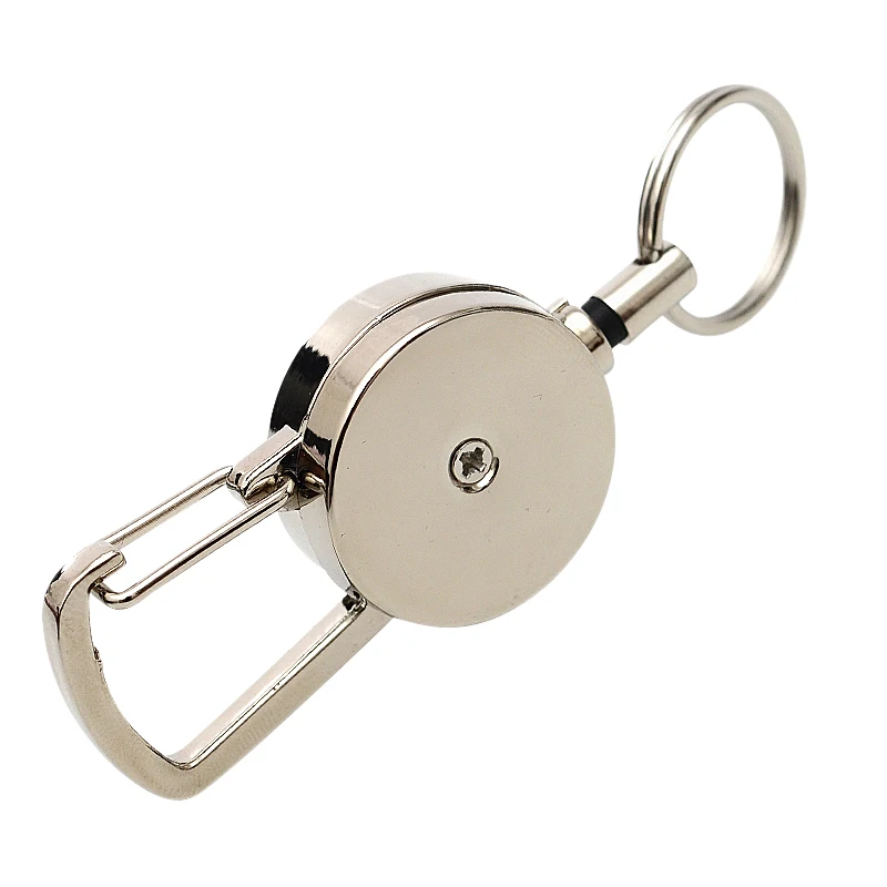

Wire Rope Camping Telescopic Burglar Chain Key Holder Mini Keychain Return Retractable Key Ring Stainless Steel Outdoor EDC